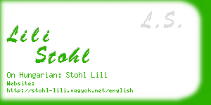 lili stohl business card